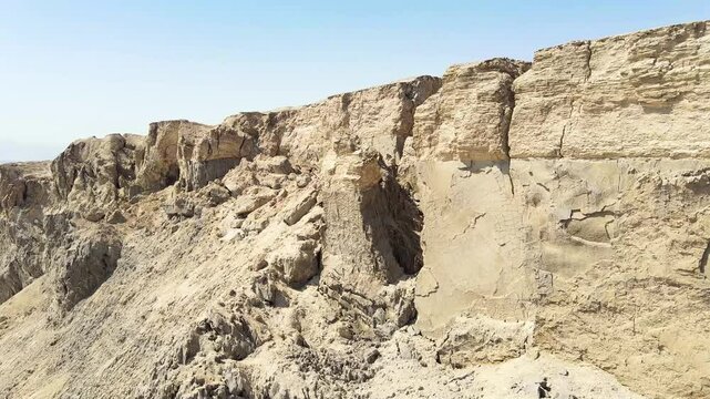 Lots  wife Eshet Lot is a rock salt column on Mount Sodom Sdom on coast of Dead Sea in Israel Reminiscent of shape of a woman dressed in a veil Traditionally perceived as petrified wife of Lot