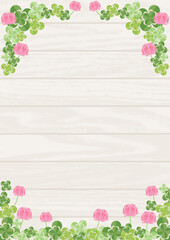 クローバーボード背景、縦、白、イラスト、かわいい