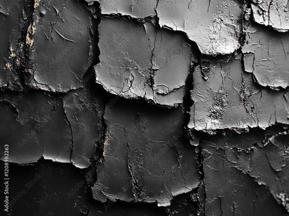 Aufkleber black grunge texture background with scratched patterns and vintage distressed design elements