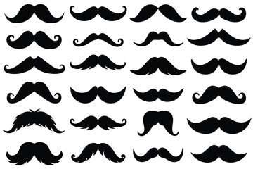 Set of men's mustache