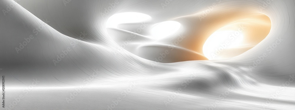 Aufkleber abstract minimalist white background dynamic lines architecture interior design