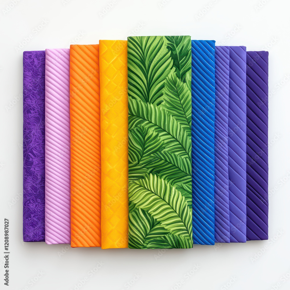 Poster colorful textured patterns arranged in vibrant display of creativity