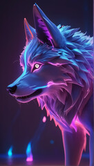 Naklejka premium wolf in the night