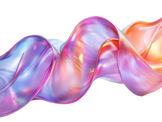 3d  Abstract Colorful Abstract Wavy Patterns Creating Dynamic Visual Energy and Flow Transparante Background