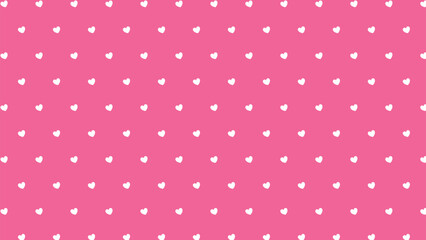 Seamless Cute White Heart Pattern on Pink Background - Valentine's Day Vector | ESP 10