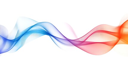 Obraz premium Abstract Colorful Waves Flowing Across White Background