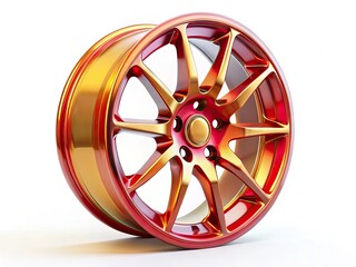 Obraz premium Isolated Wheel Image: High-Resolution Photography of a Single Wheel on White Background