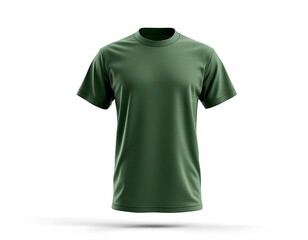 Mens Green Short Sleeve T Shirt Blank Apparel Mockup
