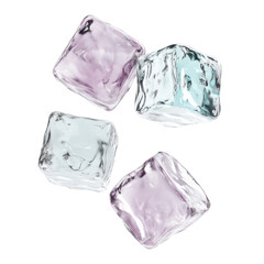 PNG Four ice cubes floating floating ice cubes accessories.