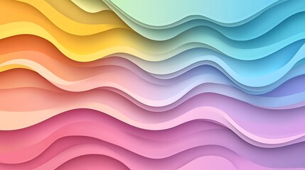Obraz premium Abstract Colorful Wavy Layers Design Background