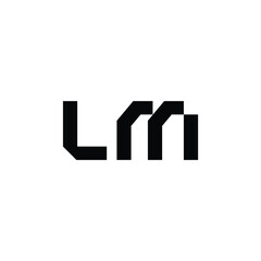 LM monogram logo design letter text name symbol monochrome logotype alphabet character simple logo