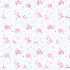 Abstract sakura hand-drawn with a beautiful color palette perfect for interior home decor design 