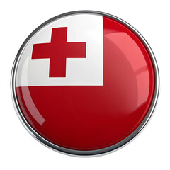 Tonga flag in circle icon