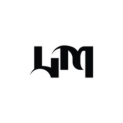 LM monogram logo design letter text name symbol monochrome logotype alphabet character simple logo