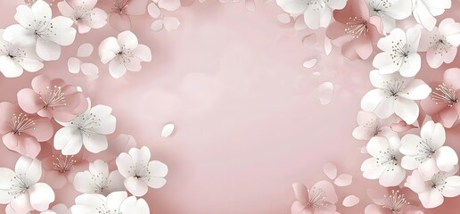 The cherry blossoms are falling softly. 桜がふわふわ舞い降りる. pink cherry blossom