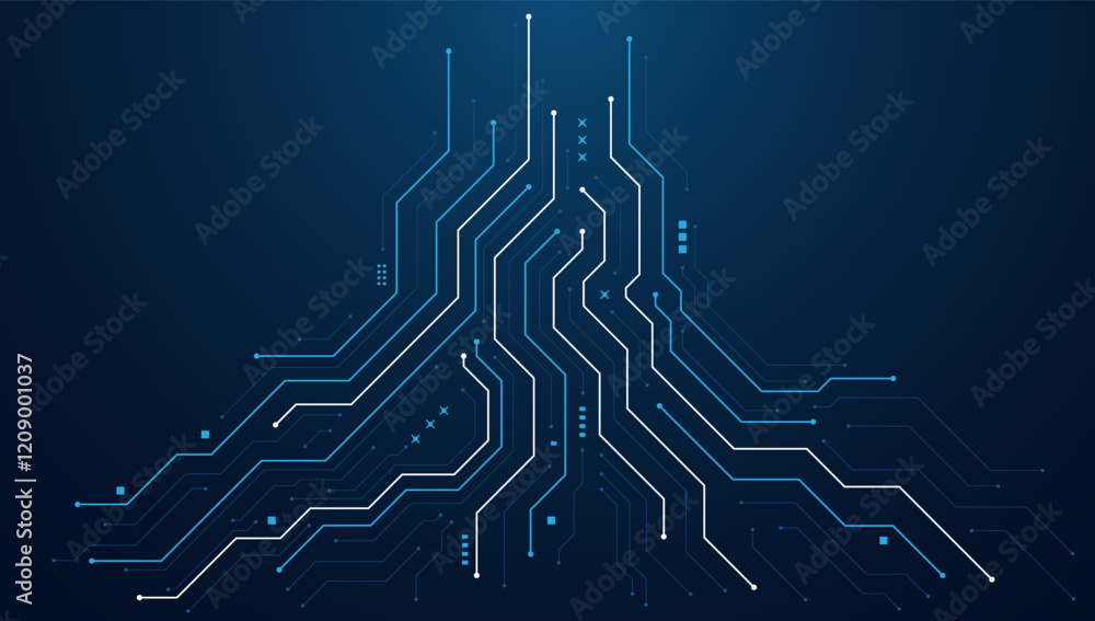 Poster circuit board. technology background. central computer processors cpu concept. motherboard digital c