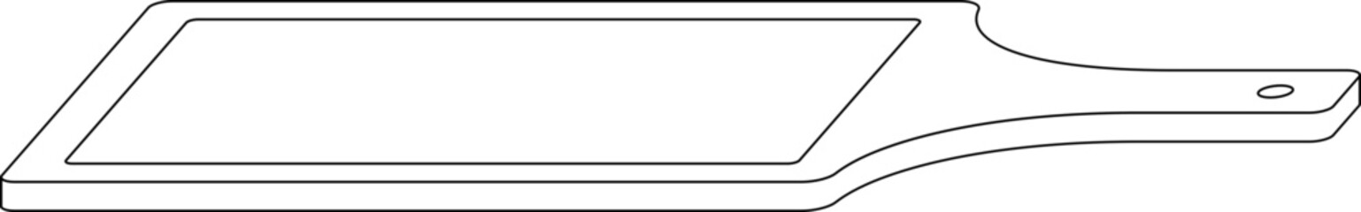 Obraz premium Rectangle Cutting Board Outline Vector Element