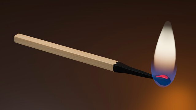 lit match stick