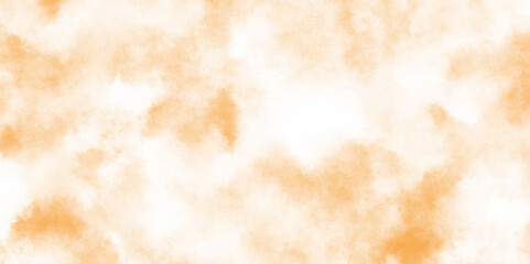 Paint leaks and ombre effects orange or brown watercolor, watercolor background textures with clouds and stains, Old paper texture with stains and scratches, Hand painted abstract cloud texture.