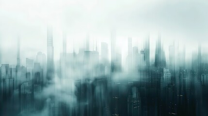 Fototapeta premium Soft focus on urban skyline, creating an abstract and modern background.