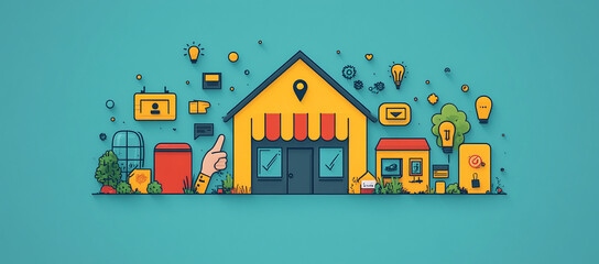 Ai generated business concepts workspace digital art creative environment engaging viewpoint