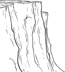 edge cliff sketch drawing