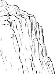 edge cliff sketch drawing