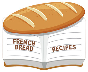 French Bread Recipe Book Illustration