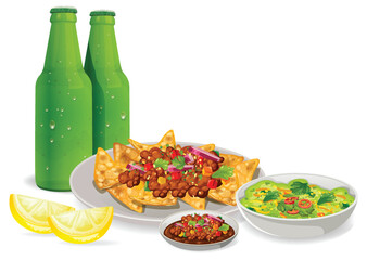 Mexican Food with Beverages