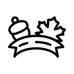 autumn season outline style