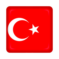 Obraz premium Turkey flag cube pin and badge