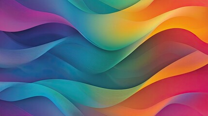 Abstract Colorful Waves Gradient Design Background