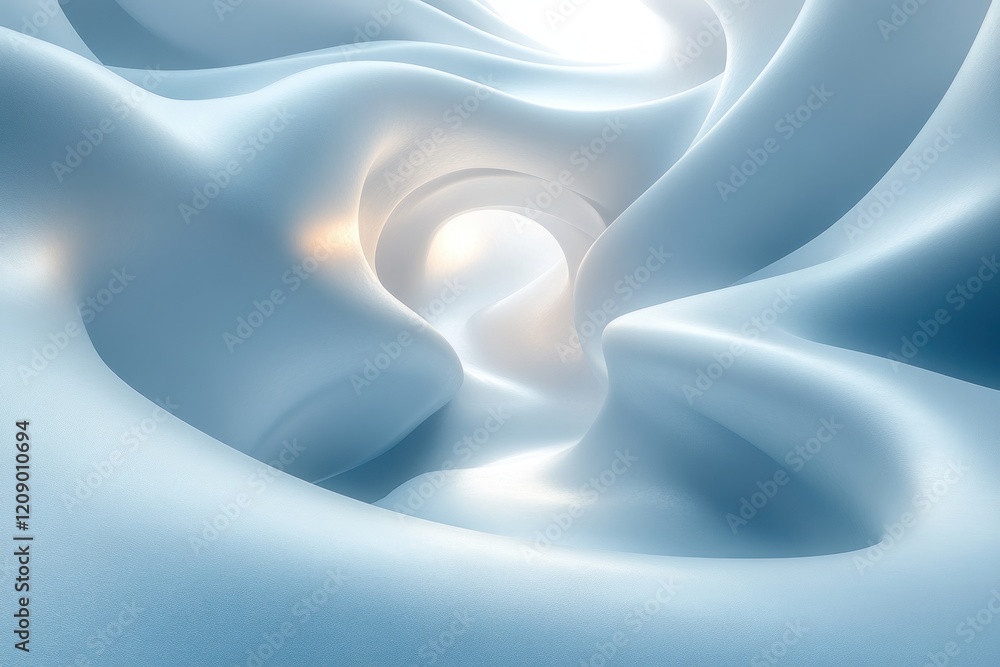 Leinwandbilder minimal smooth curves abstract design with soft natural light shadows and highlights