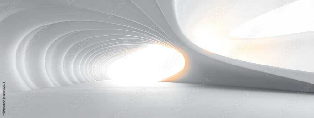 Poster minimalist architecture scene smooth curves soft light high contrast shadows