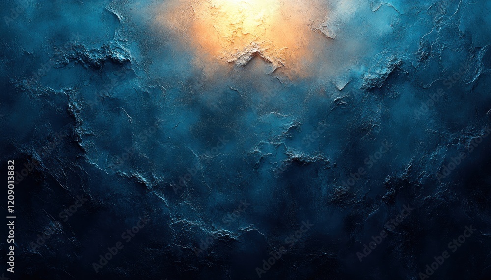 Poster Deep Blue Abstract Textured Background with Grainy Effect for Calm Minimalist Design