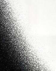 Fototapeta premium Abstract halftone pattern. Vintage print style. Black, white gradient effect. Dense dark dots transition to sparse light dots. Visual design with contrast, movement. Intriguing monochrome wallpaper