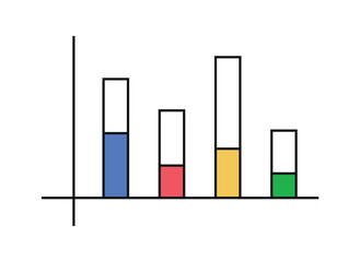 Business graphs and charts icons. Business infographics icons.