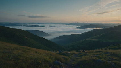 Fototapeta premium A breathtaking depiction of a wide open sky, stretching infinitely across the scene
