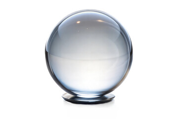 Glass sphere on a black background