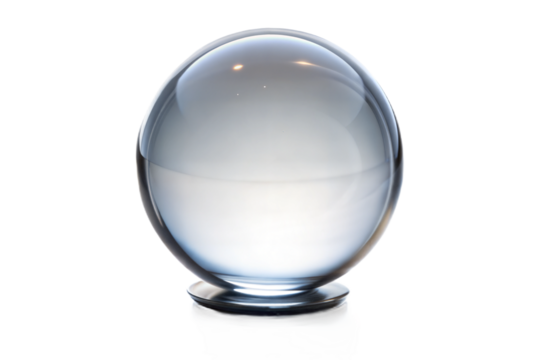 Glass sphere on a black background
