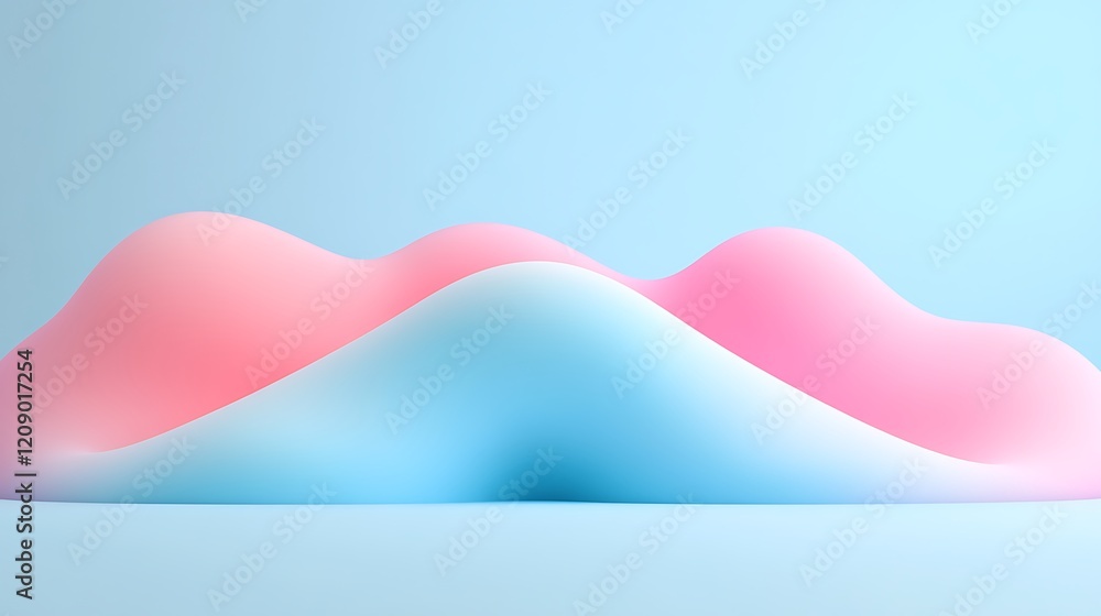 Aufkleber abstract soft curves in pastel colors creating a dreamy background for creative design projects