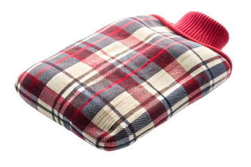 Red and Beige Plaid Hot Water Bottle