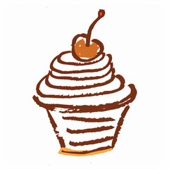 Delicious chocolate mousse cup topped with cherry, perfect for dessert lovers