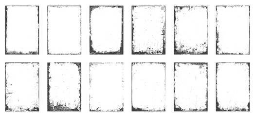 Distorted grunge isolated background. Overlay distress texture effect. Element for social media, poster, brochure, flyers, screen print texture, card, wallpaper, background. Vector illustrator.	