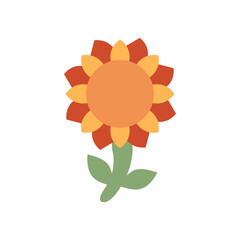 sunflower flat style