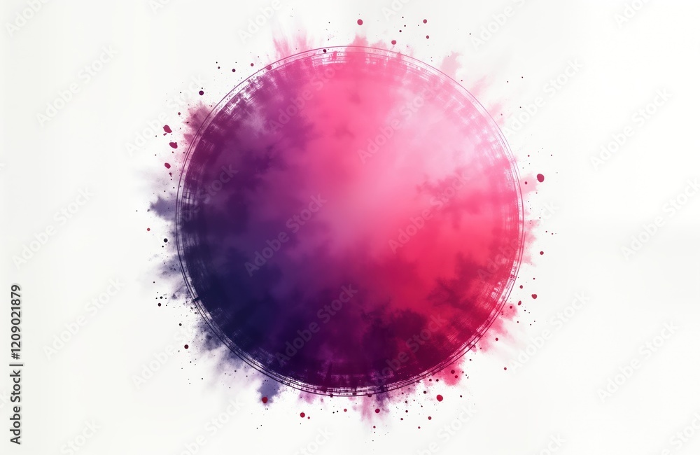 Poster abstract artistic design element. gradient circle shape with pink purple tones. blurry texture. crea