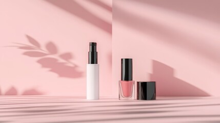 Obraz premium Minimalistic Beauty Product Display with Soft Lighting