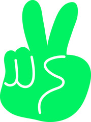 Obraz premium Vibrant Green Peace Sign Graphic