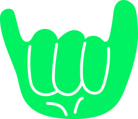 Obraz premium Graphic of Rock On Hand Gesture