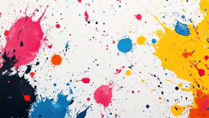 Obraz premium Vibrant Color Splashes Abstract Art
